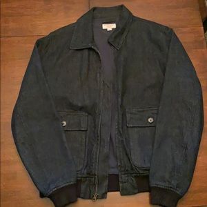 Wallace and Barnes denim bomber jacket